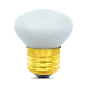 25 Watt R14 Small Reflector Light Bulbs - 120/130 Volt E26 Short Neck Base Replacement by Lumenivo - Frosted Incandescent Lava Lamp Flood Light Bulbs - 2500K China Cabinet Light Bulbs - 2 Pack